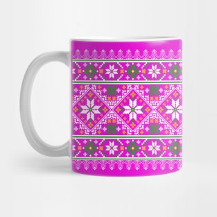 beautiful flower pattern pink background Mug